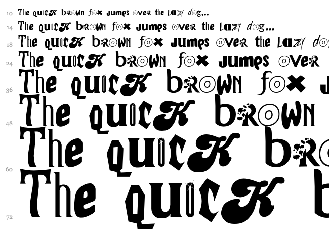 Cereal Killerz font waterfall